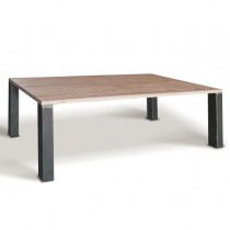 Nordic Slim Table Oak & Steel Slim Leg