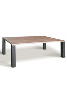 Nordic Slim Table Oak & Steel Slim Leg