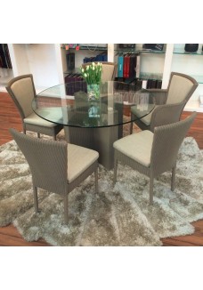 Spirit Dining Table 130 Round Loom Base 1