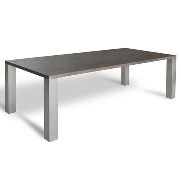 Nordic Slim Table Oak & Stainless Steel 